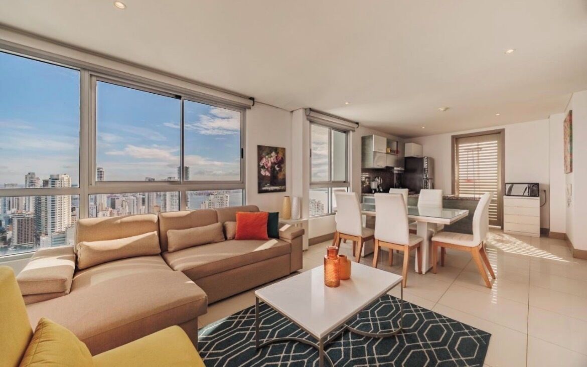 Basic Apartment, Beach View | Living area