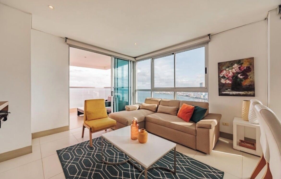 Basic Apartment, Beach View | Living area