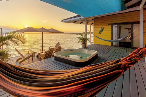 Feel right at home in paradise in the eco friendly, off-grid home on Isla Colon.