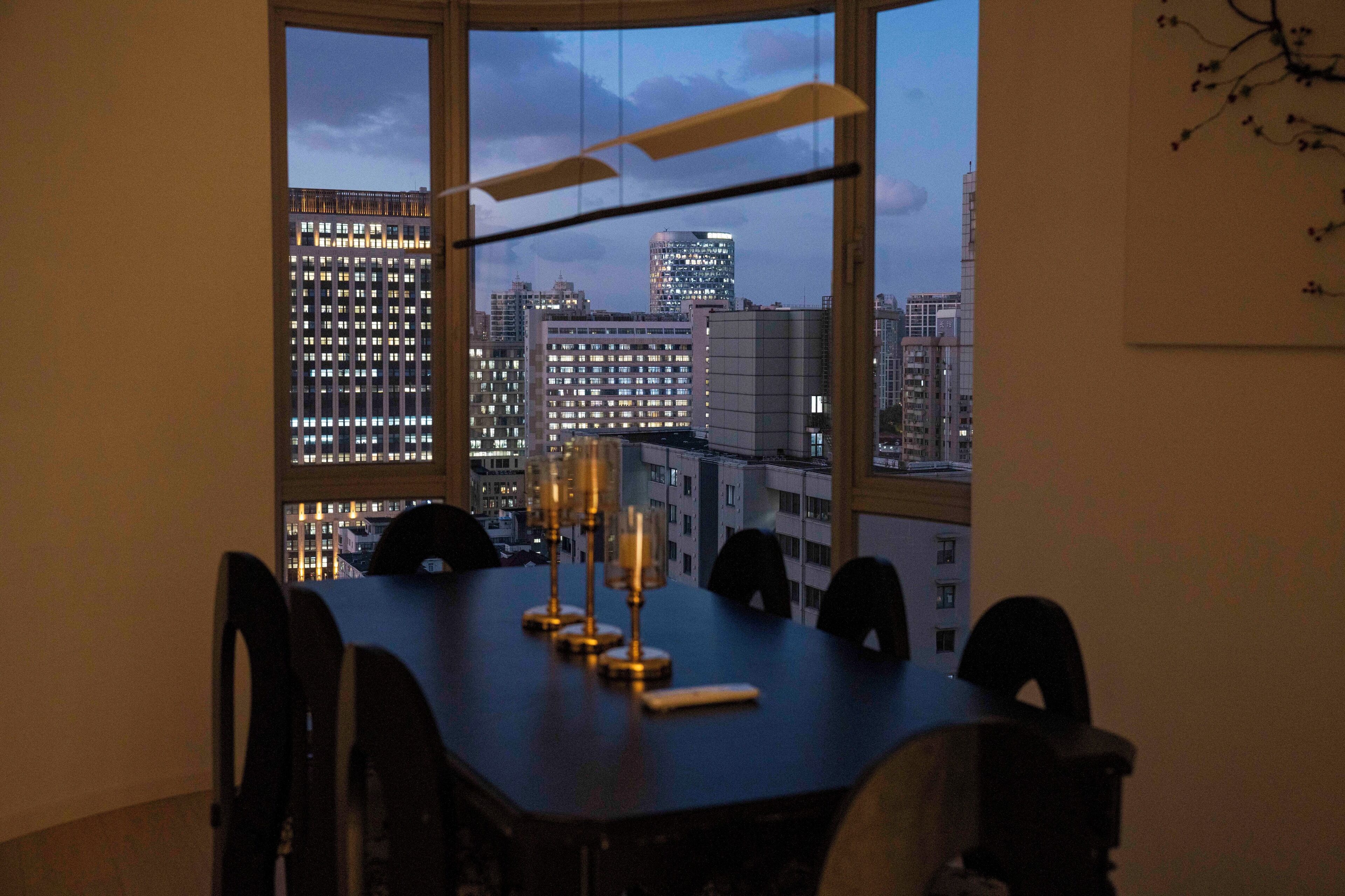 Vue sur la ville depuis l’hébergement