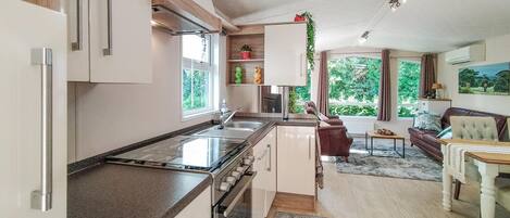 Fridge, oven, stovetop, dishwasher