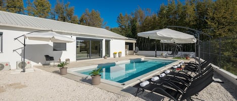 A heated pool