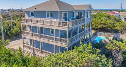 Oceanside, Dog Friendly Home in Rodanthe with Pool and Hot Tub