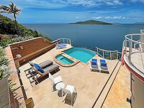 Pool - Villa Vista Oceanfront 5BR - Infinity Pool - Views (Saint Thomas)