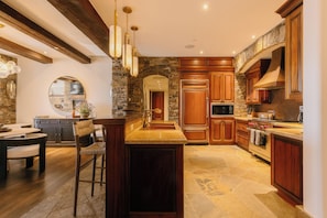 Fridge, microwave, oven, stovetop - Mountain Modern See Forever Condo by InvitedHome | Walk to Hike/Festivals, Views (Mountain Village)