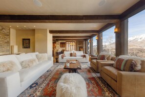 TV, fireplace - See Forever Condo by InvitedHome | Walk to Hike and Festivals, Hot Tub, Balcony (Mountain Village)