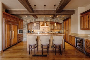 Fridge, microwave, oven, stovetop - See Forever Condo by InvitedHome | Walk to Hike and Festivals, Hot Tub, Balcony (Mountain Village)