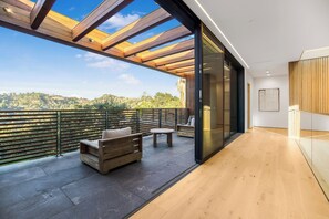 Luxury House, Multiple Beds, Private Pool, Mountain View (Oak Pass Manor) | Terrace/patio - Oak Pass Manor: Indoor-outdoor Luxury With Pool, Sauna & Panoramic Views (Beverly Hills)