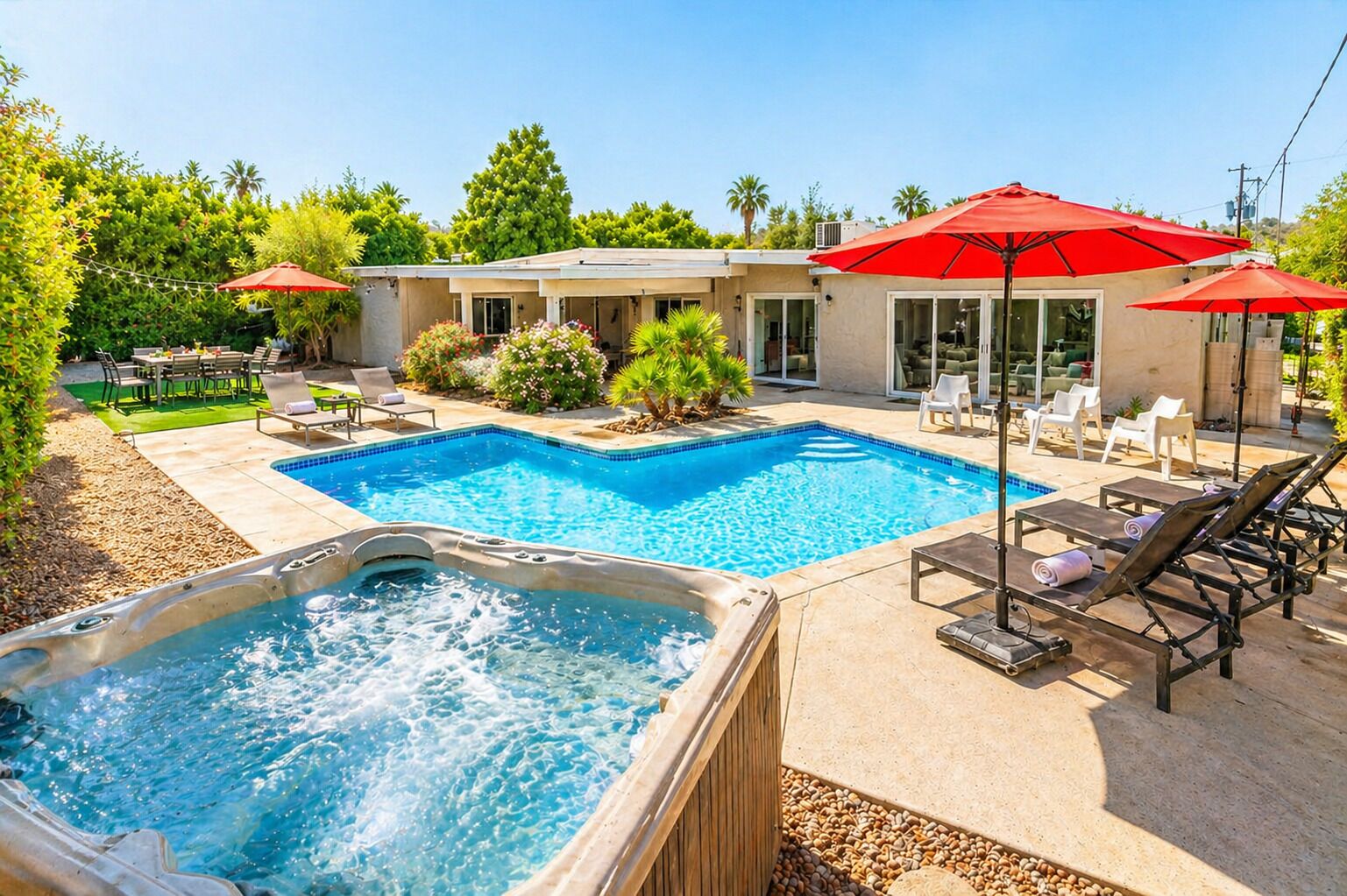 A heated pool