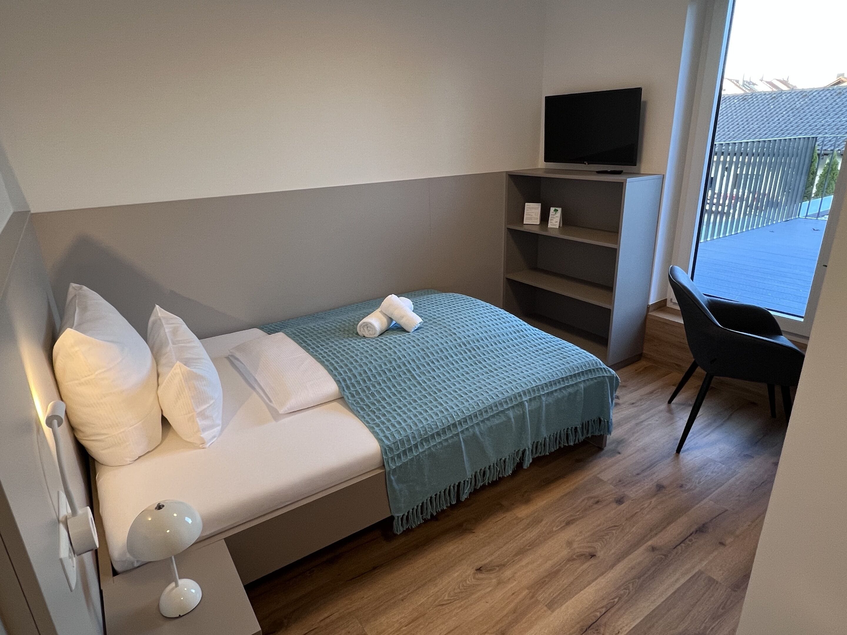 Laptop workspace, blackout drapes, soundproofing, iron/ironing board