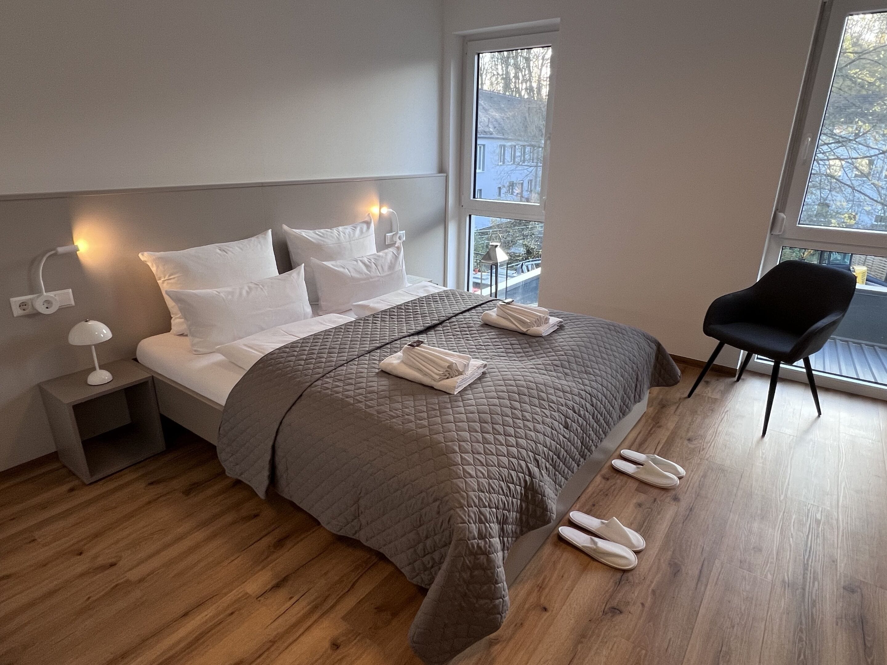 Deluxe Double Room, Private Bathroom | Laptop workspace, blackout drapes, soundproofing, iron/ironing board