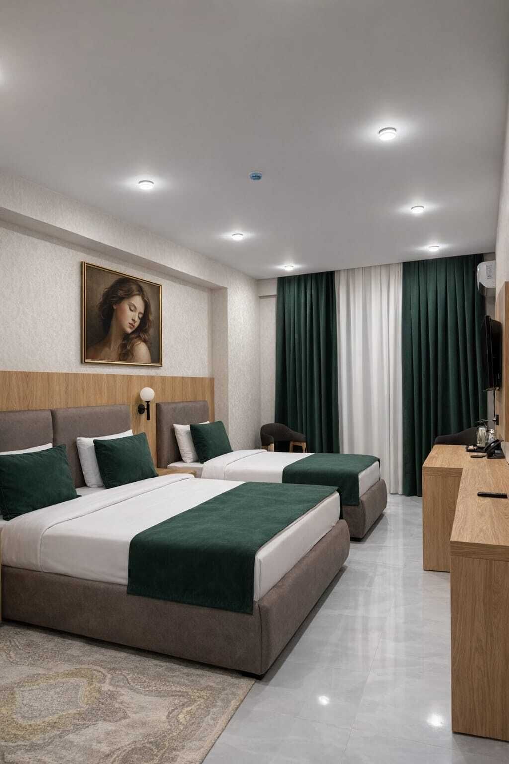 Chambre Triple | Literie de qualité supérieure, minibar, fer et planche à repasser