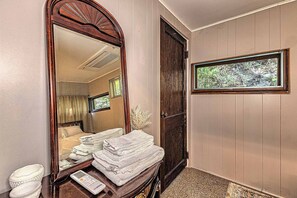 Desk, iron/ironing board, travel crib, WiFi
