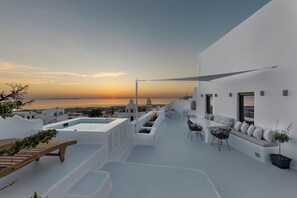 3Bedroom House with Outdoor Hot Tub & Sea View | Living area - Aleanna Traditional Villa Fira   (Fira)