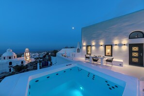 3Bedroom House with Outdoor Hot Tub & Sea View | Living area - Aleanna Traditional Villa Fira   (Fira)