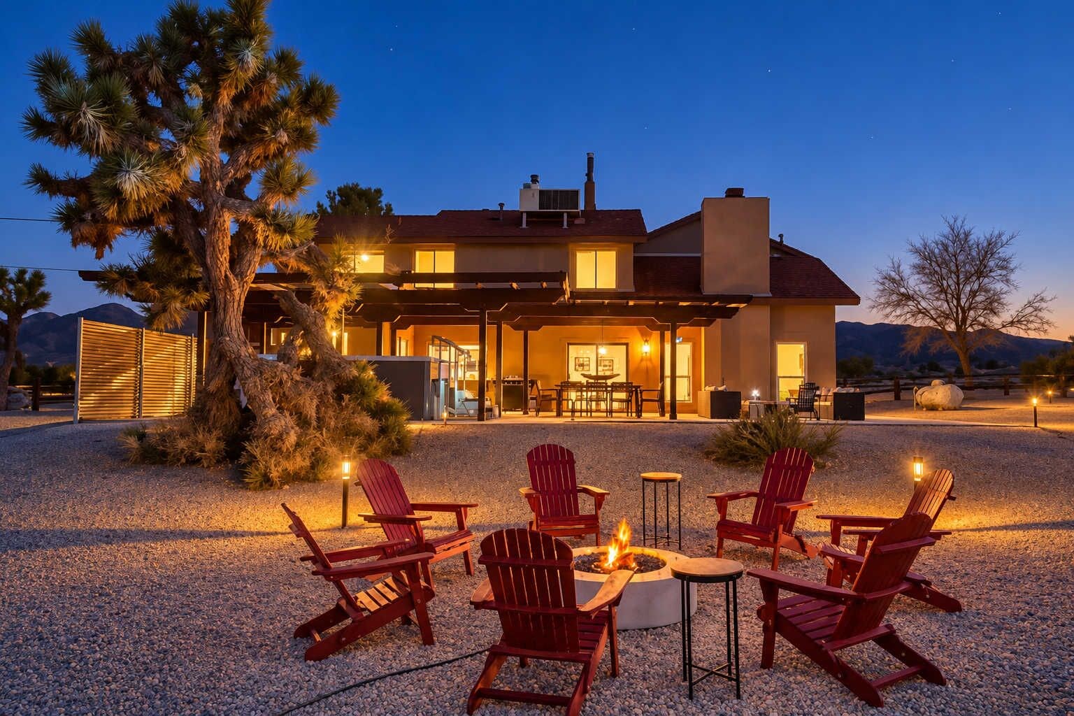 Fire pit moments at The Lodge