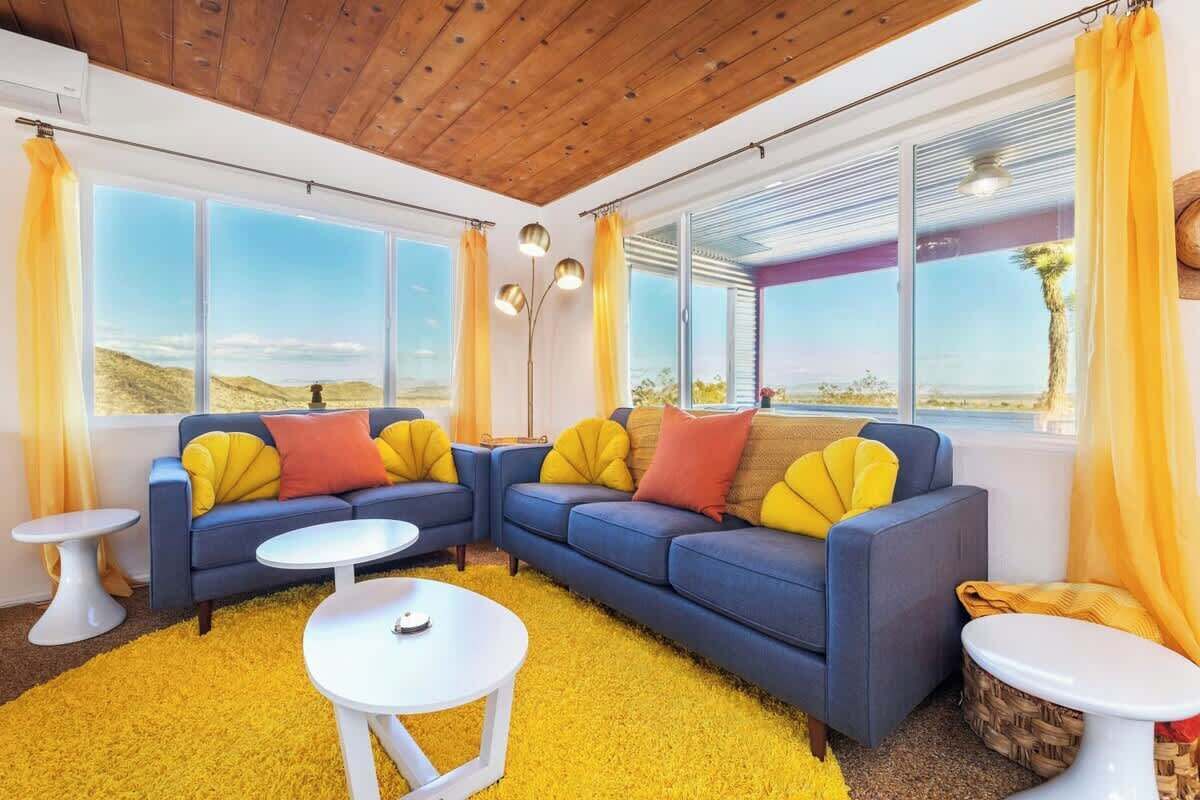 TV, fireplace, books, offices