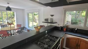 Microwave, oven, stovetop, dishwasher