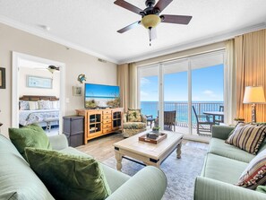 TV - ☀️Gulf FRONT-Pools+Hot Tub-Beach Service-Emerald Isle 1406☀️ (Panama City Beach)