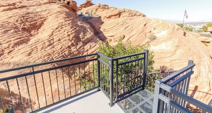 Private residential vacation home nestled in the native Navajo Sandstone rocks of Sand Hollow enjoy this one of a kind experiences. 4 Br, 3 bath rental that sleeps 10 with ease - themed and ready to enjoy!