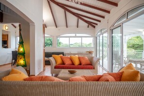 TV, DVD player, stereo - Villa Bois Jolan - Piscine Privée (Sainte-Anne)