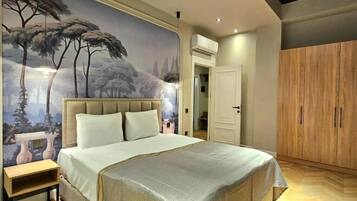 In-room safe, desk, laptop workspace, blackout curtains