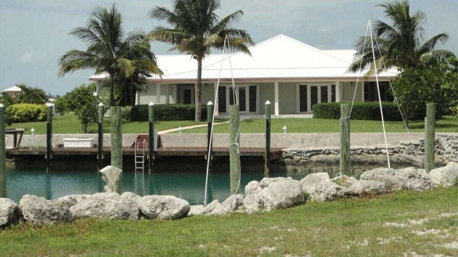 Green House With Dock in West End Bahamas Old Bahama Day