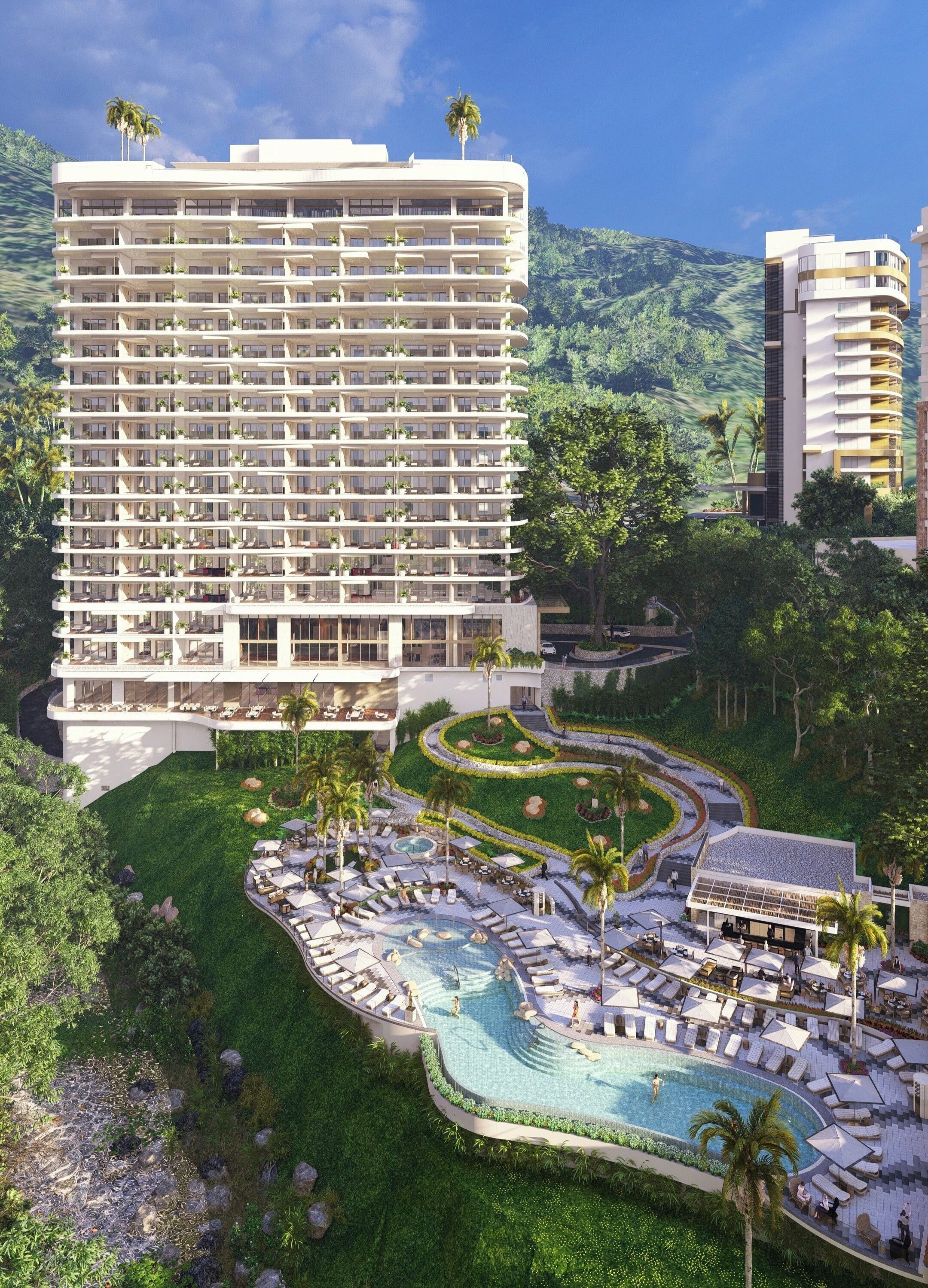 Vista frontal de la propiedad