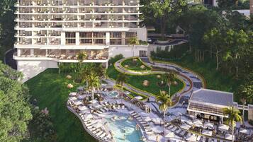 Vista frontal de la propiedad