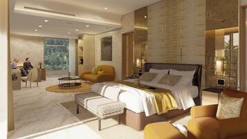 Suite, 1 King Bed, Balcony, Sea View | Minibar, desk, free WiFi, bed sheets