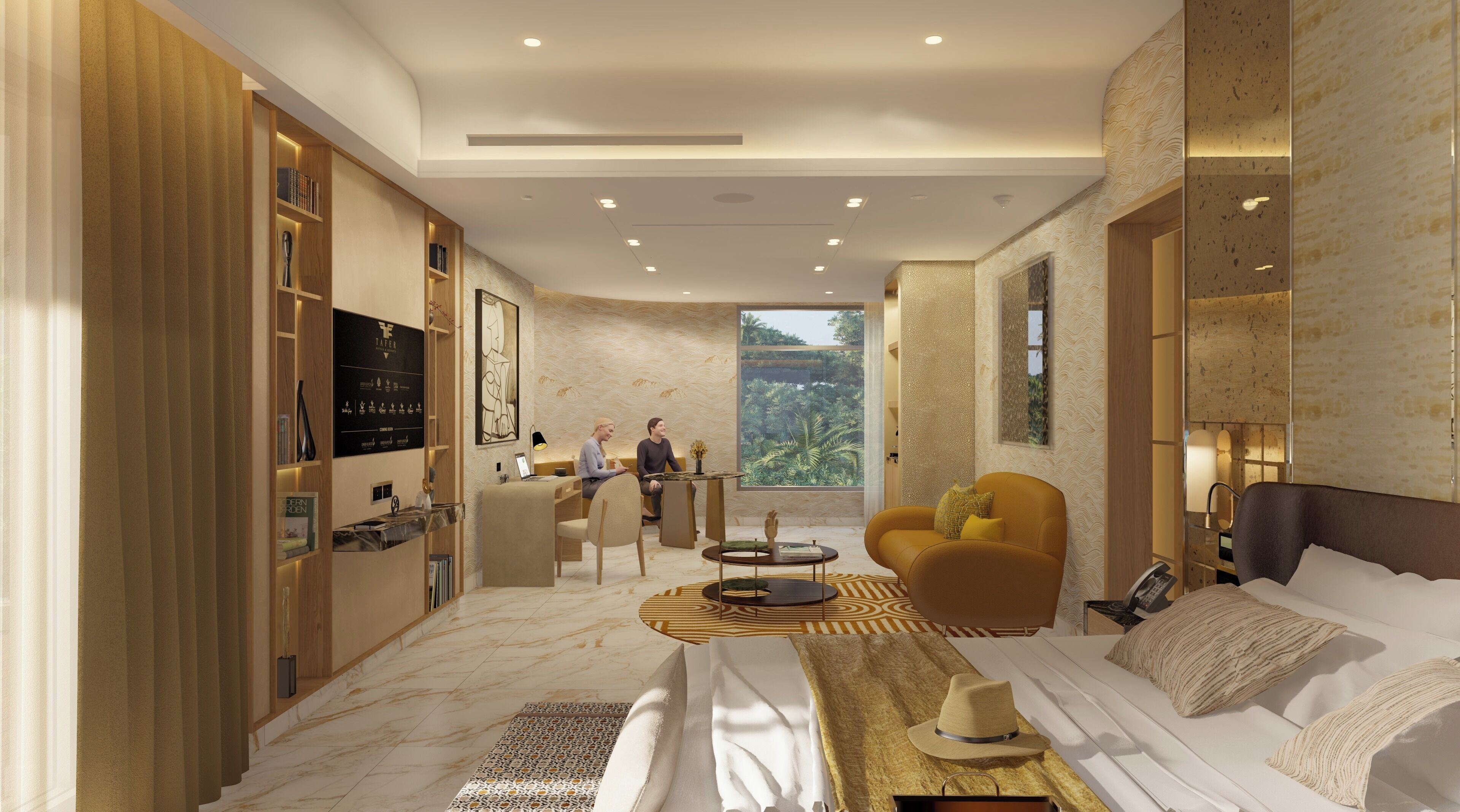 Suite, 1 cama King size, balcón, vista al mar | Minibar, escritorio, wifi gratis y ropa de cama 