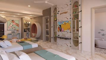 Family Suite, Balcony, Sea View | Minibar, desk, free WiFi, bed sheets