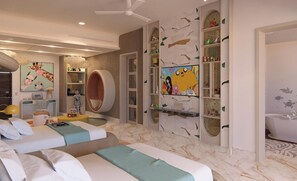 Family Suite, Balcony, Sea View | Minibar, desk, free WiFi, bed sheets