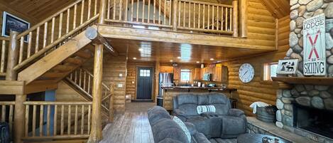 Télévision, cheminée