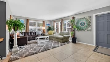 Una televisión, una chimenea