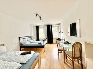 1 bedroom, iron/ironing board, bed sheets
