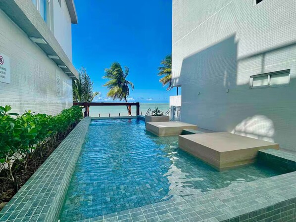 Outdoor pool - Flat pé na areia 406 Branco Haus  (João Pessoa)