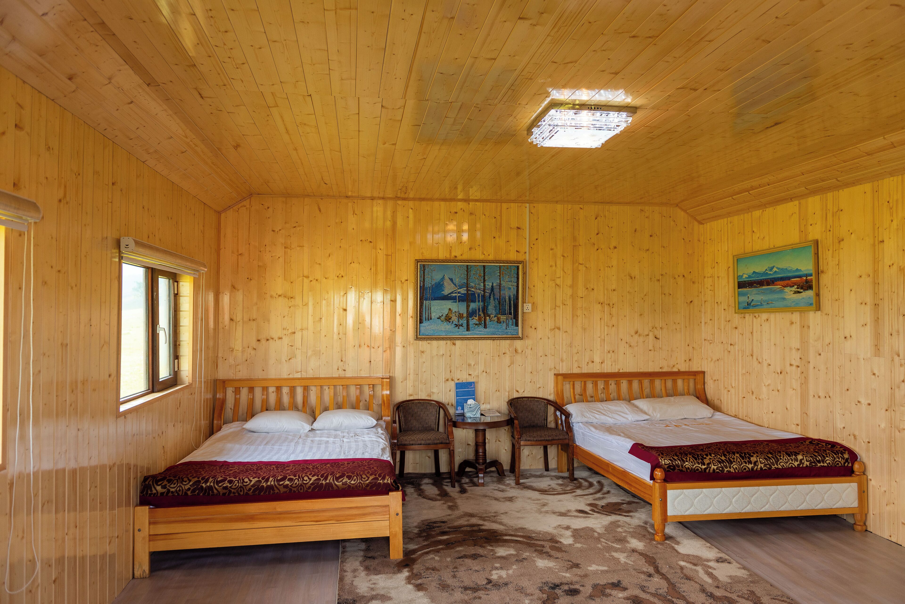 Superior-Ferienhütte, 2 Doppelbetten, Seeblick, Hanglage | Bettwäsche