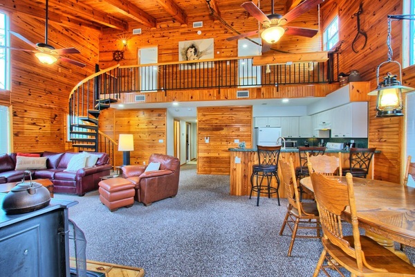Spacious main living space perfect for large groups
