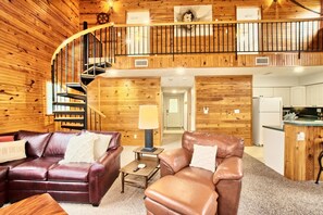 Televisión y chimenea 