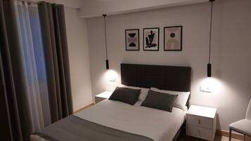 2 slaapkamers, een strijkplank/strijkijzer, internet, beddengoed