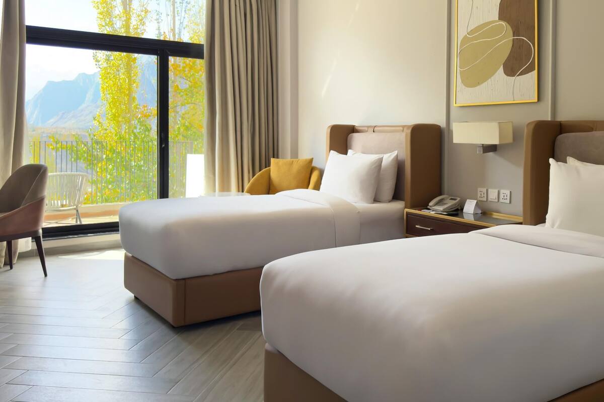 Kamar Eksekutif, 2 Tempat Tidur Twin, balkon, pemandangan gunung