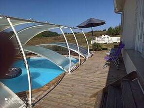 Pool - Country house with views of the Pyrenees, swimming pool and spa (Boulaur)