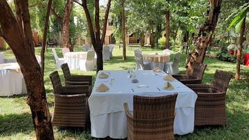 Außenbereich für Bankette