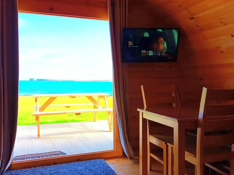 Luxury Cabin, 1 Double Bed with Sofa bed, Patio, Ocean View | Laptop workspace, free WiFi