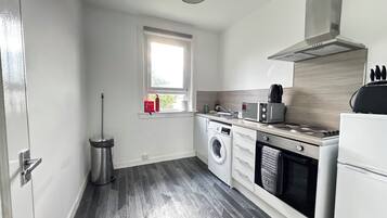 Microwave, oven, electric kettle, toaster