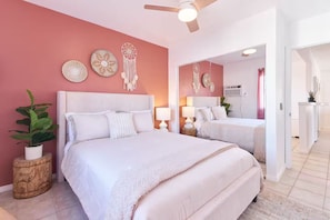 Iron/ironing board, WiFi, bed sheets