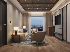 Suite, 1 King Bed (Ambassador) | Living area | 42-inch LED TV with digital channels - DoubleTree by Hilton Bengaluru Airport (Bengaluru)