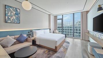 Down duvets, in-room safe, blackout curtains, free cots/infant beds