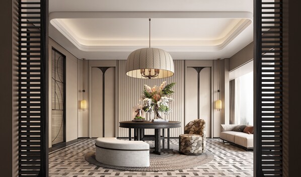 King Presidential Suite | Down duvets, in-room safe, desk, blackout curtains